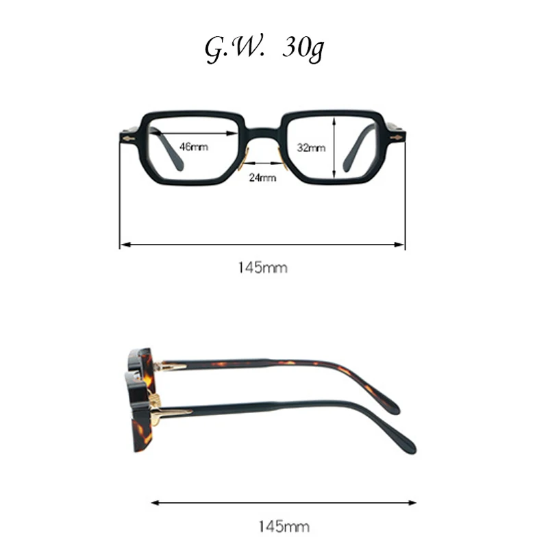 Designer Acetate Fiber Shaped Eyeglasses Fashion Retro Titanium Prescription Anti Blue Light Reading Glasses Frames