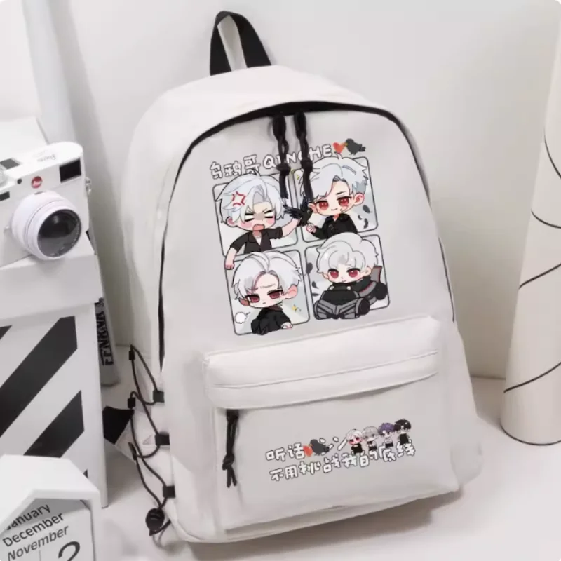 Anime Sylus Love and deepspace White Hair Boy Cartoon Bag Women Man Fashion Leisure Teenagers Student Backpack Handbag B1754