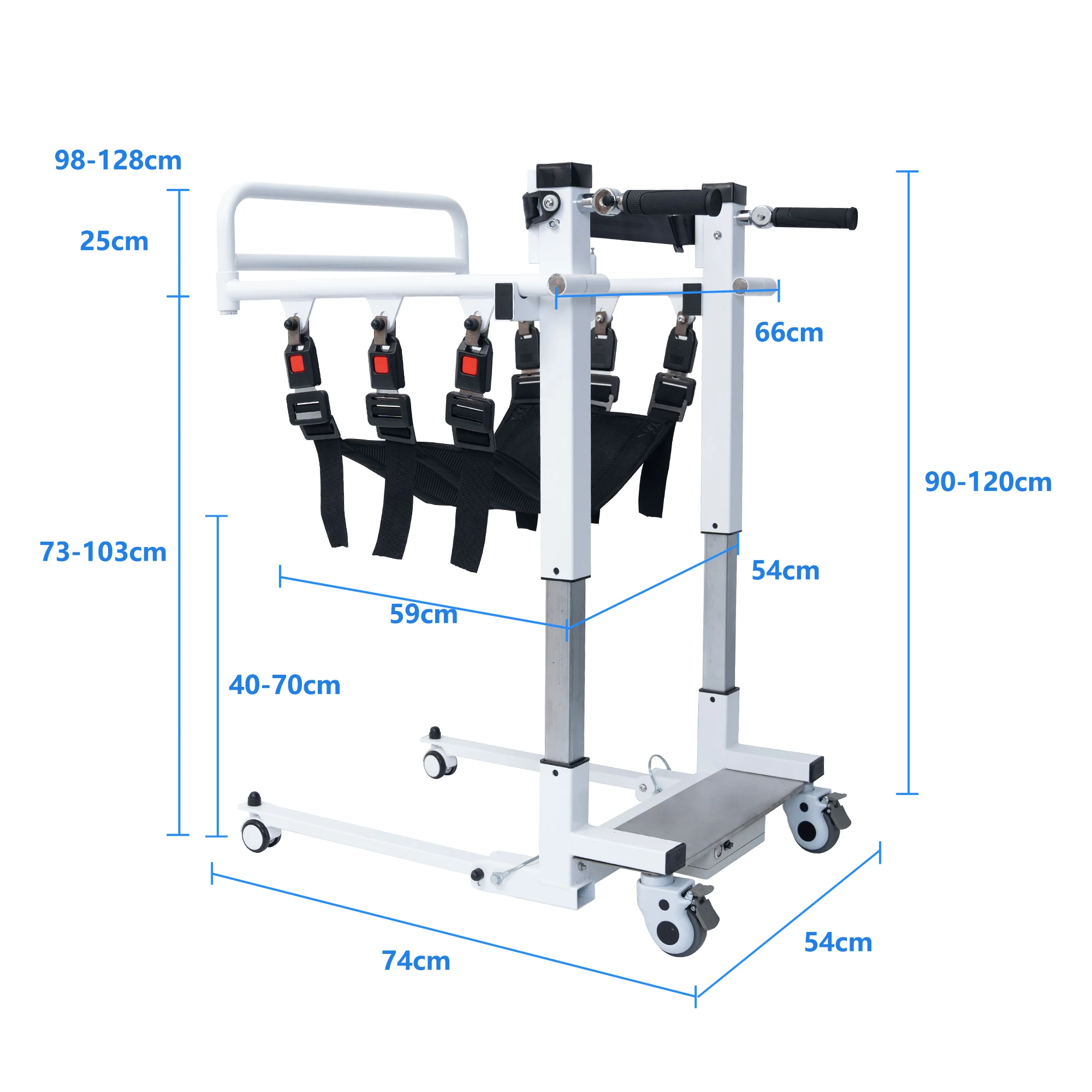 كرسي رفع مساعد مفروح للعناية بالمسنين طريح الفراش، كرسي نقل رفع للمريض #6