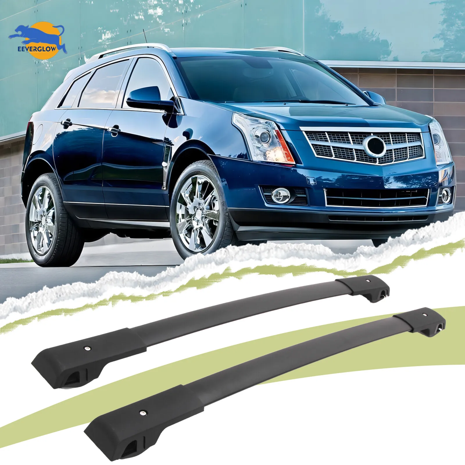 

2 шт. перекладины на крышу, подходят для багажа Cadillac SRX 2010-2016, черный