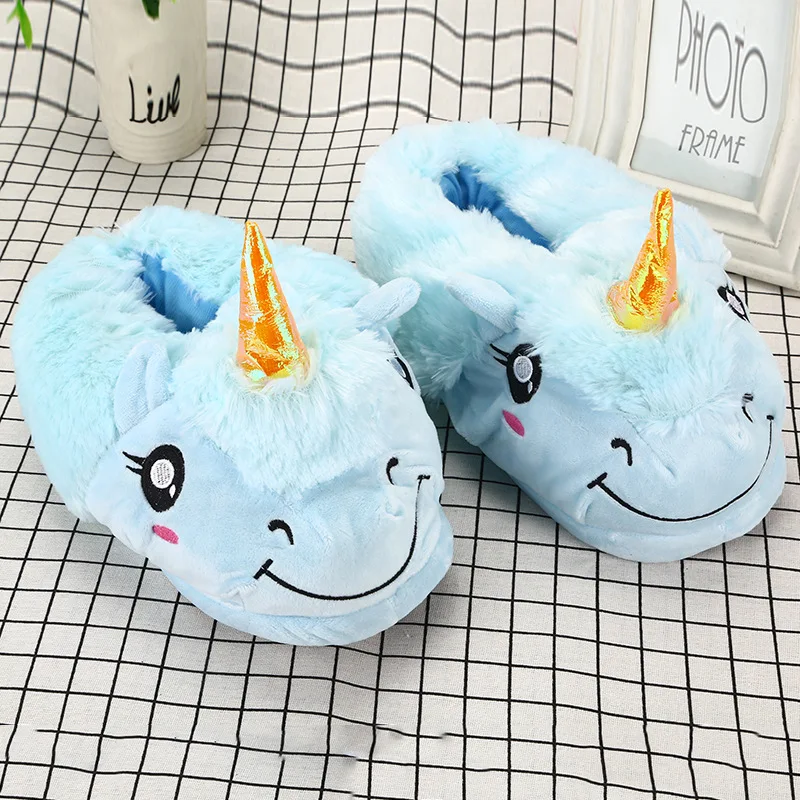 Unicorn Slippers House Shoes Women Cute Funny Slippers Girls Winter Shoes 2023 Classic Ladies Slippers Chanclas Mujer