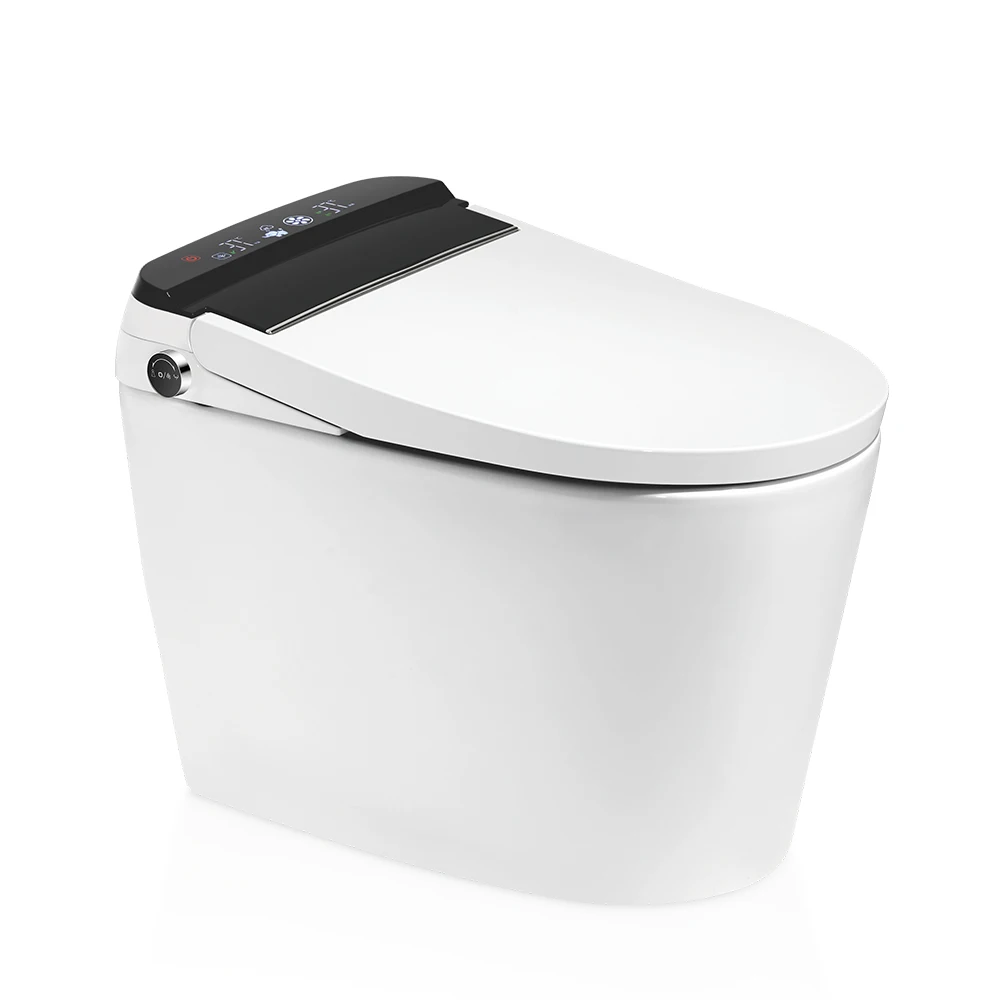 Aodi جودة عالية قطعة واحدة S-trap الطابق الخيالة السيارات دافق WC مرحاض أوتوماتيكي ذكي