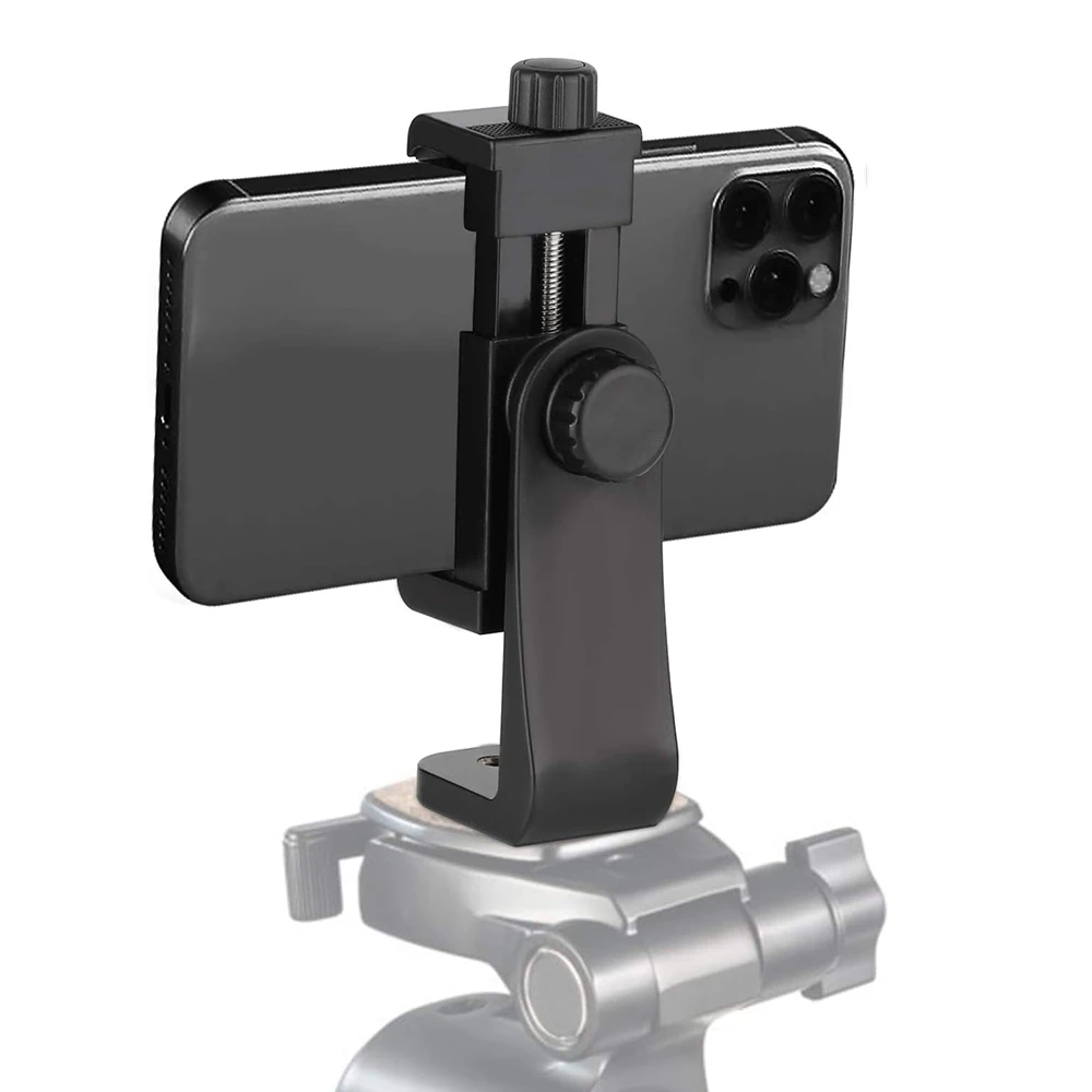 Phone Holder Smartphone Clip 360 Degree Rotation Holder Mount Adjustable Clamp for Tripod Monopod Selfie Stick Photography