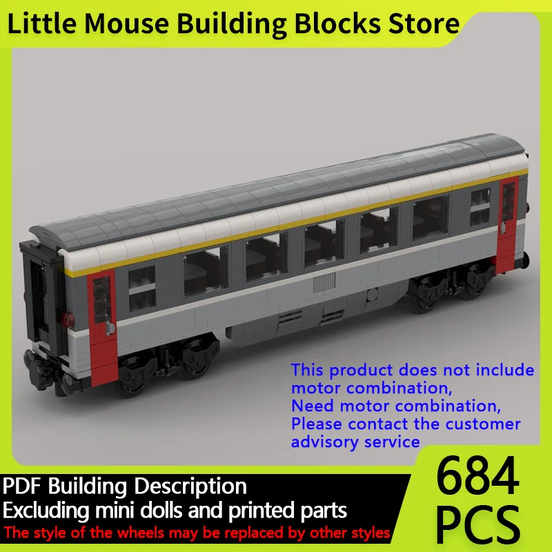 

City Car Model MOC Building Bricks First Class Passenger Waggon Modular Technology Gifts Holiday Assemble Children Toys Suit