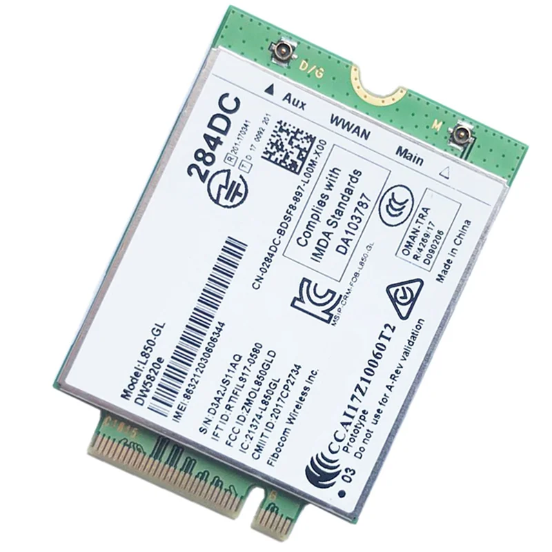 

【Livraison Rapide】20X DW5820E L850-GL LTE 4G Card Module 0284DC 284DC For Dell Laptop 3500 5400