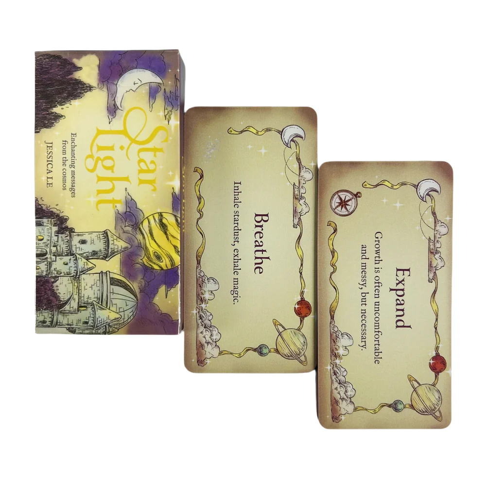 Star Light Cards Table Game 40 Mini Inspiration Oracle Cards Enchanting Messages From The Cosmos Tarot Deck