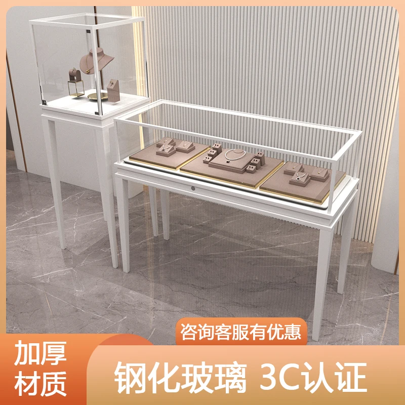 Jewelry cabinet, jewelry display cabinet, jewelry, gold, jade, jade, handicrafts, watch, museum, glass, antique customization