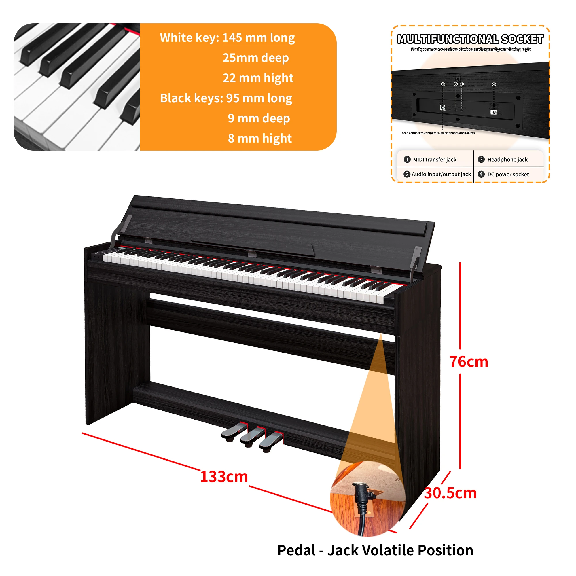 Digital Piano 88 Keys Piano for Sale Piano Upright