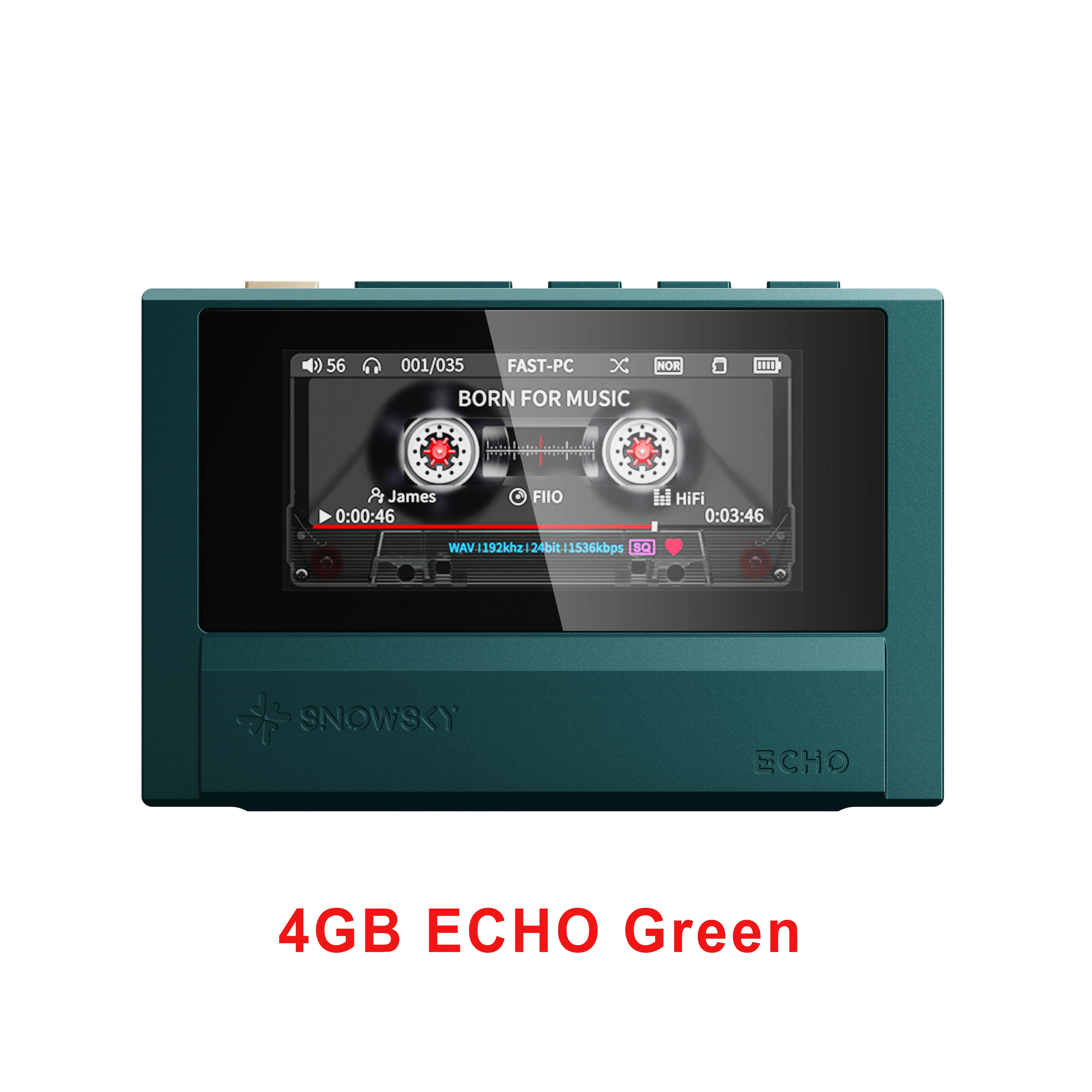 FiiO SnowSky ECHO ワイヤレス Bluetooth MP3プレーヤー 4GB/8GB