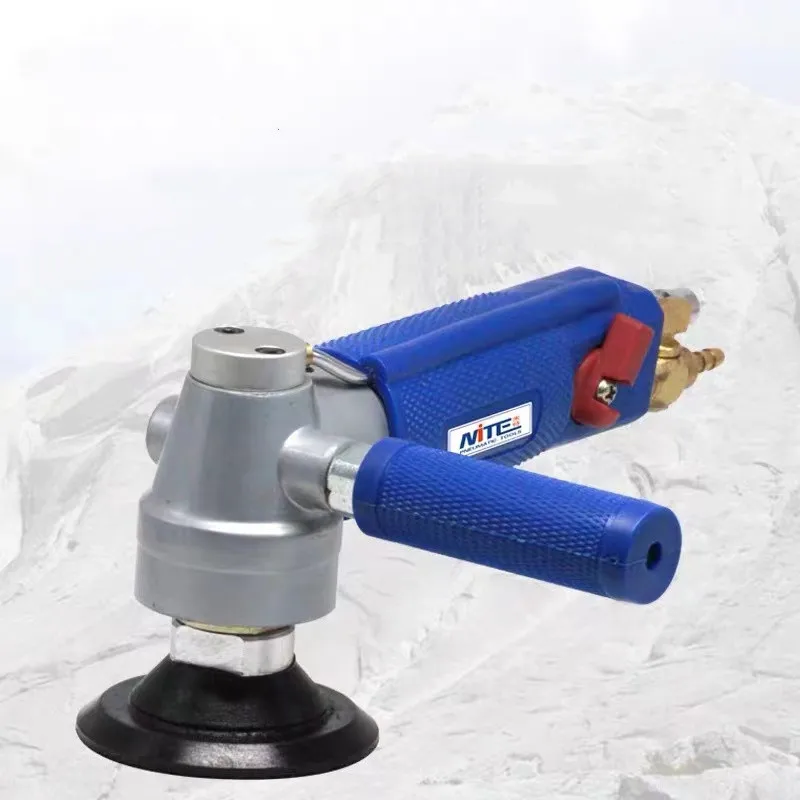 3 Inch Water Injection Pneumatic Water Mill Professional Pneumatic Water Sander Air Wet Marble Polishing Machine With 1.8M Pipe