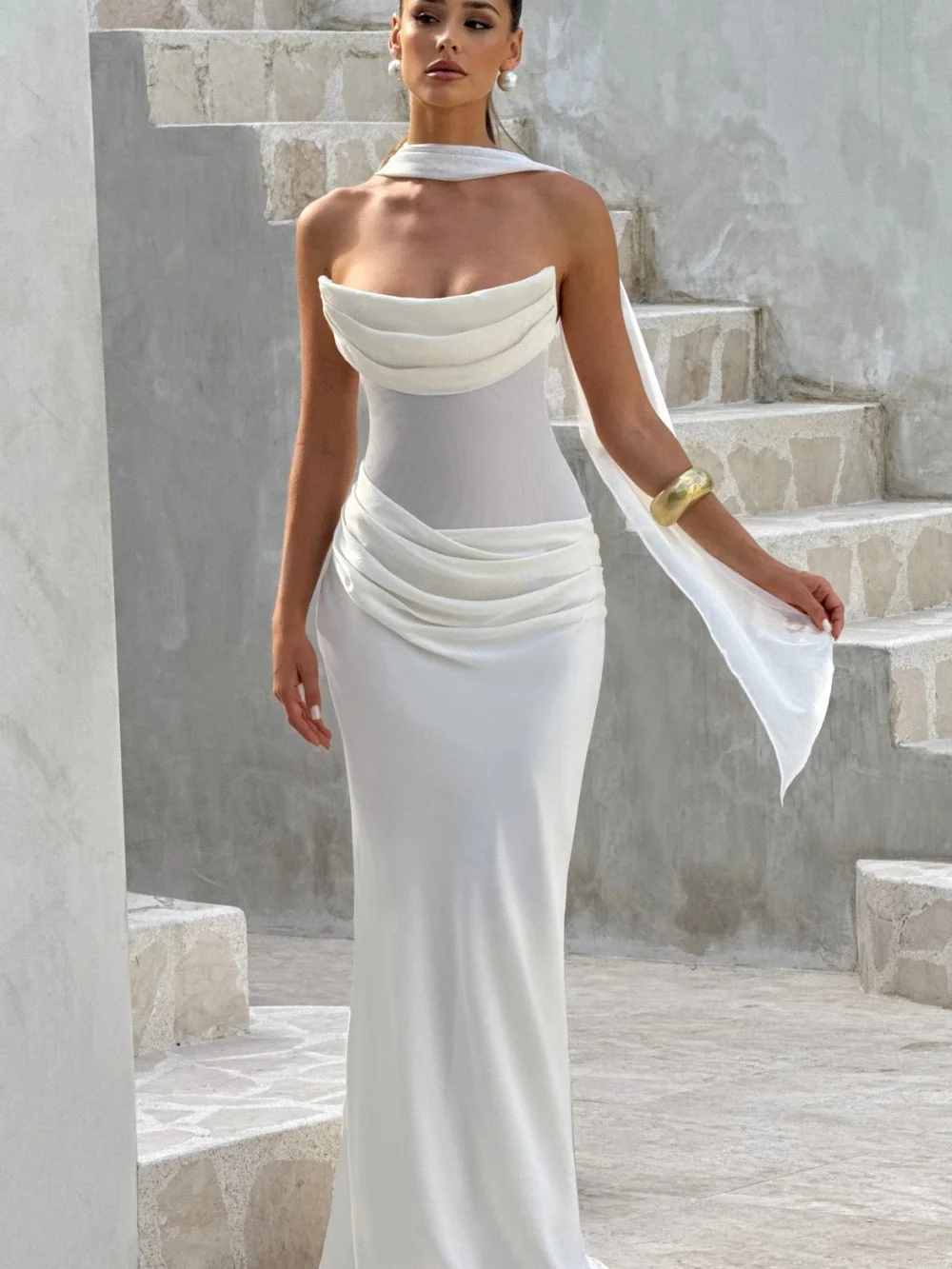 

Glamorous Strapless Evening Dress Elegant Sleeveless A-line Party Gown Classic Satin Floor-Length Party Dresses فساتين سهرة