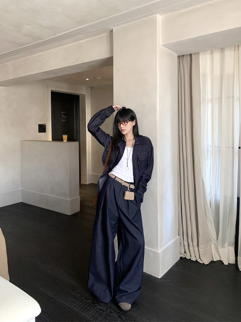 デニムコート 穴あき レディース 夏 フェミニン キャンバス バルーンスリーブ ドロップショルダー ポケット付き ミニマリスト オープンフロント サッシュ付き ジャケット 女性用