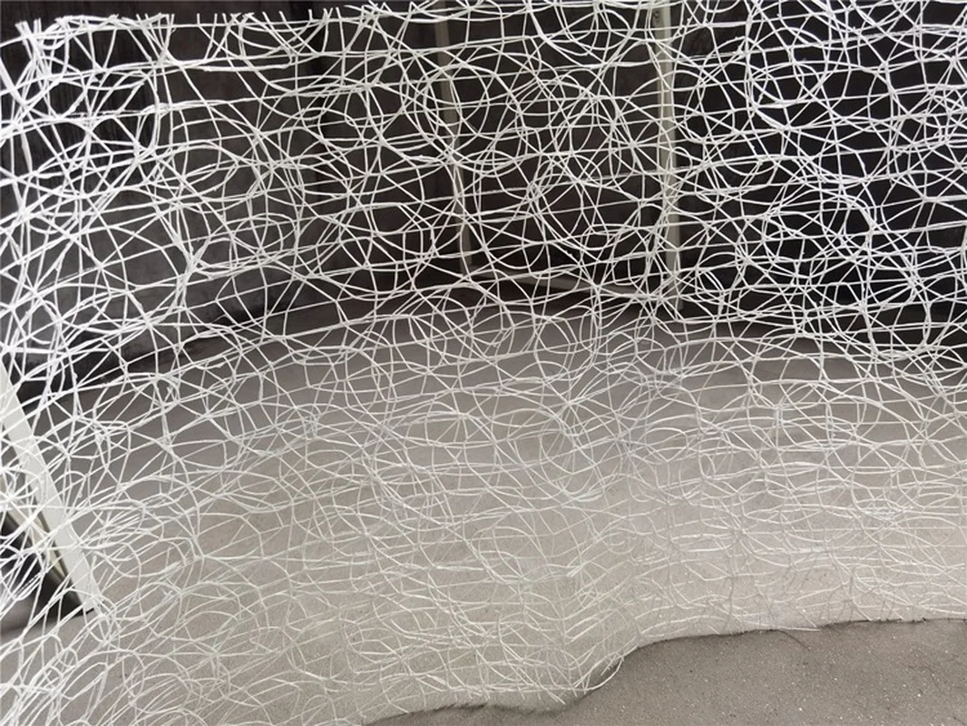 Disorderly Hollow Mesh Fabric White Bird\'s Nest Texture DIY Modeling Design Creative Art Props Decor Dress Designer Fabric