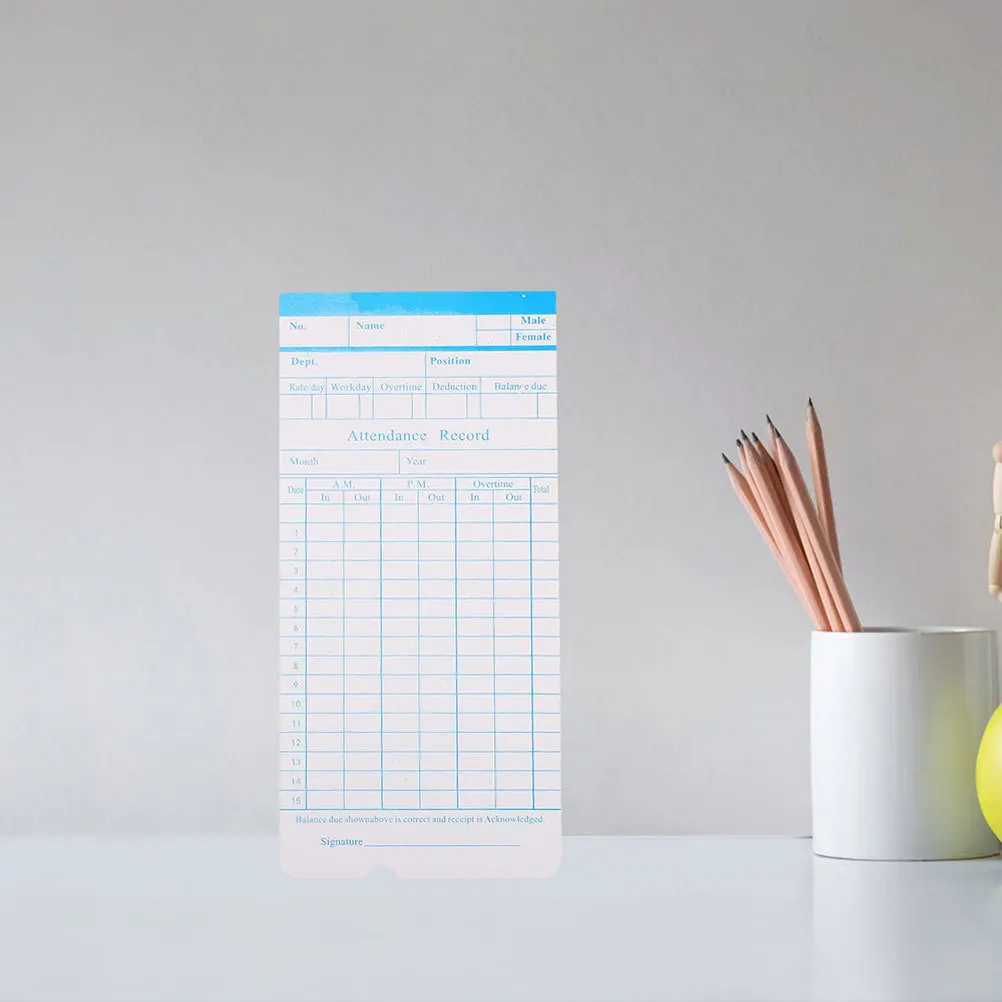 190 Sheets Attendance Cards Suitable for Office Factory Warehouse Multiple Staffs Gift Cards Office Supplies