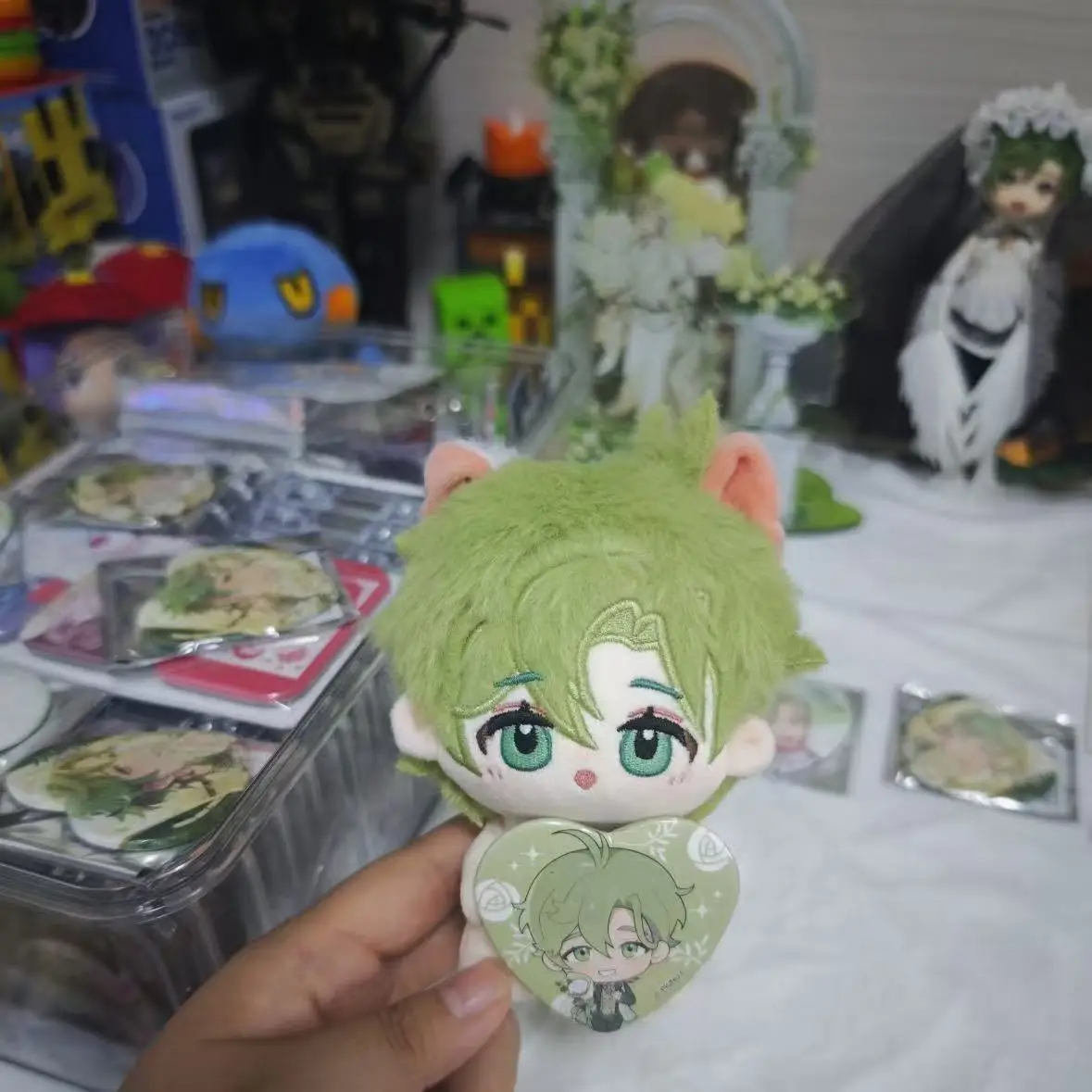 Stuffed Olivine 10cm Anime Nu:Carnival Attributes Plshies Kids Toys Lovely Cosplay Pendant Backpacks Collectible Model Doll Gift