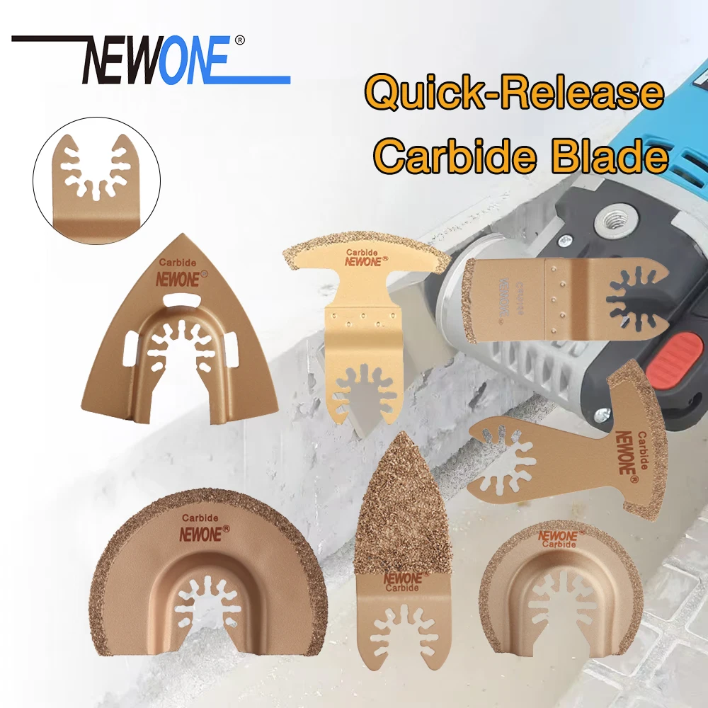 NEWONE Quick Release Change Oscillating Tool Saw Blades Carbide Grinding Blades for Multi Tool