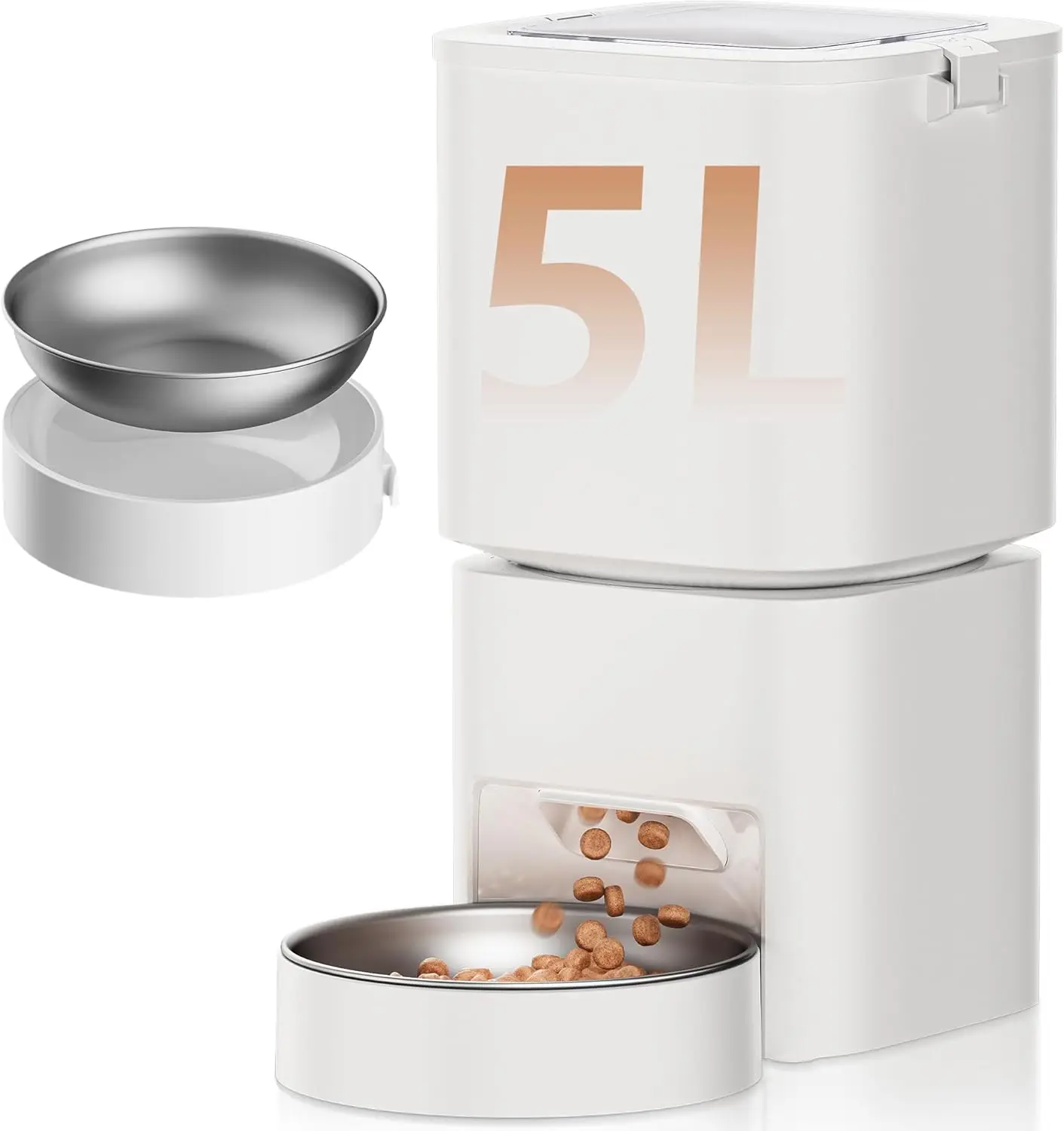 

Автоматическая кормушка для кошек на 5 л с таймером кормления, двойным питанием, программируемым контролем порции 10 еды для кошек и щенков