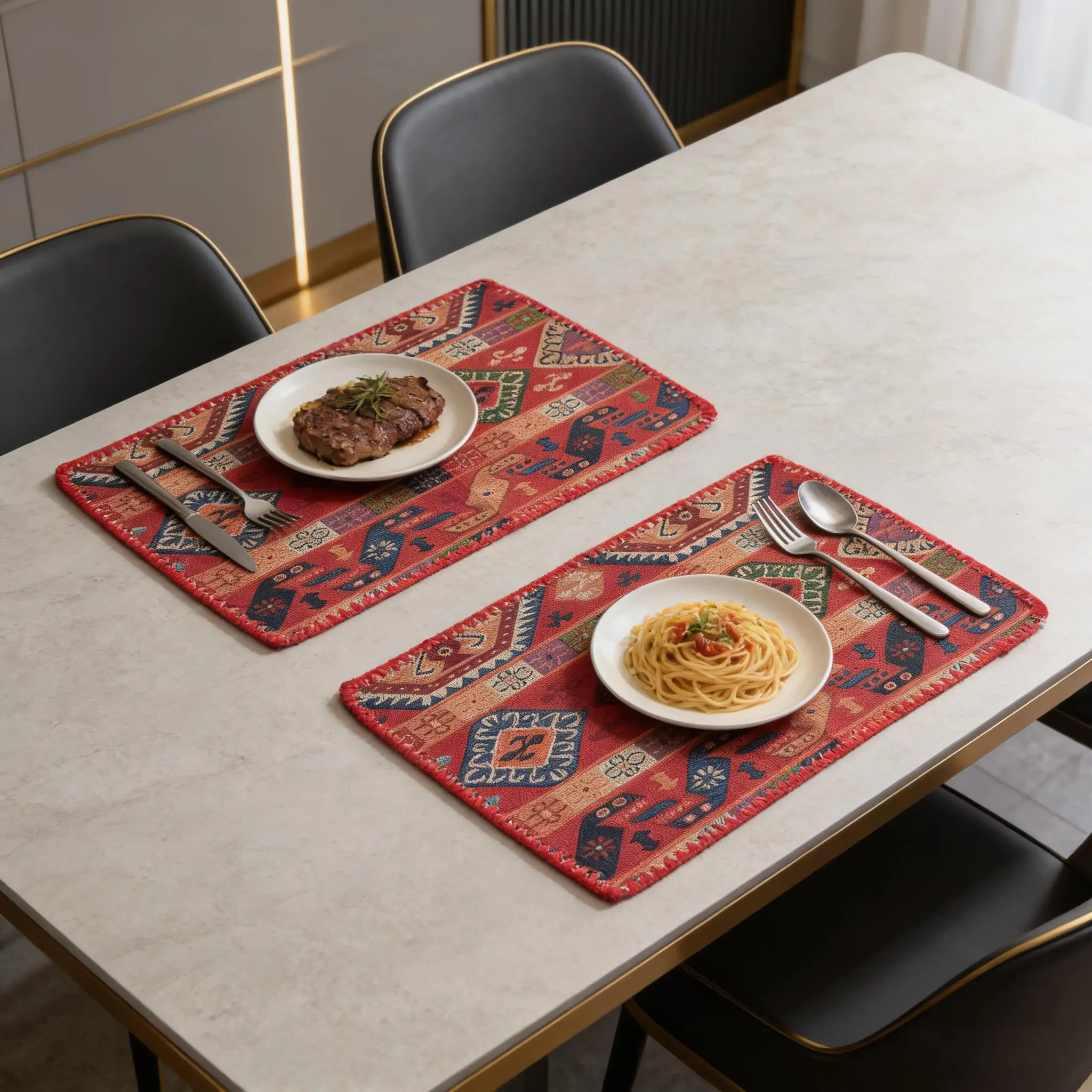 Washable & Reusable Placemats for Dining Table Cloth Place Mats for Farmhouse Kitchen Tabletop Cotton Table mats 12 x 18 Inch