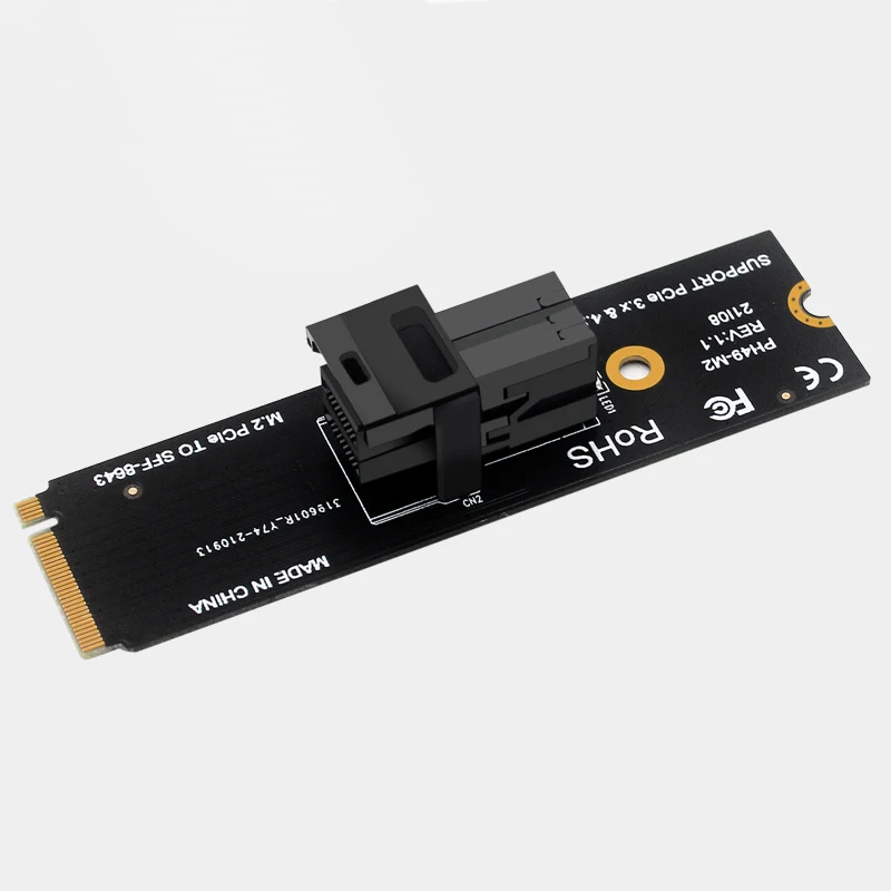 بطاقة محول RGEEK M.2 NVME إلى U.2 Mini Sas 8643 إلى 8639 U.2 (SFF-8639) NVMe PCIe إلى Mini SAS (SFF-8643) كابل SSD