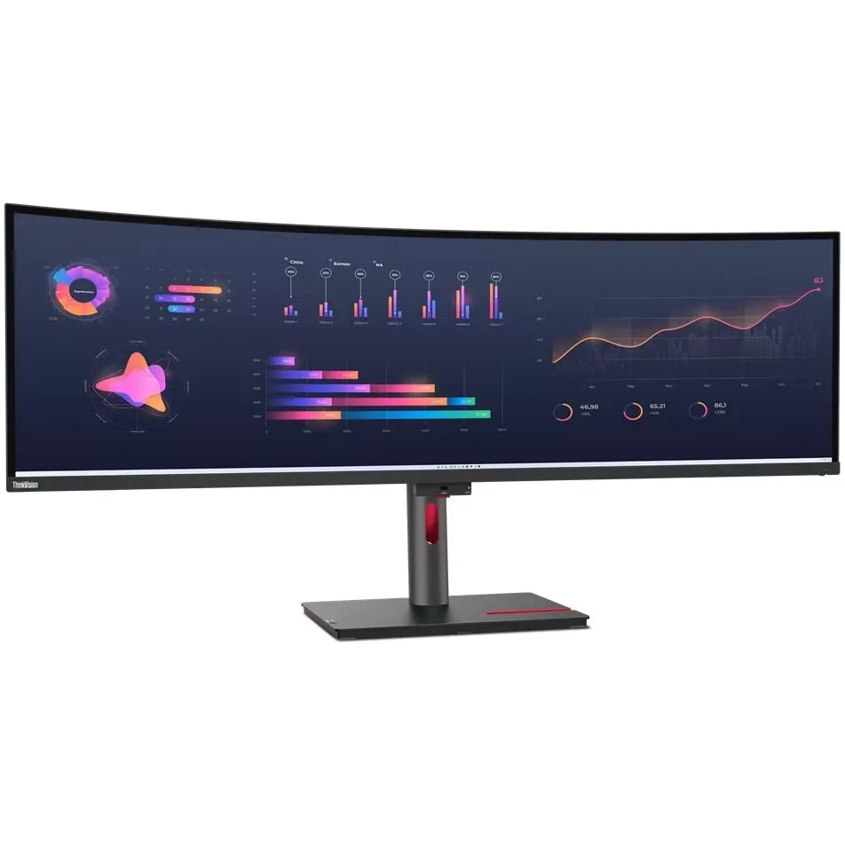 49 inch  ultra wide curved screen  Lenovo ThinkVision P49w-30 pc desktop laptop monitor for professional office and gaming