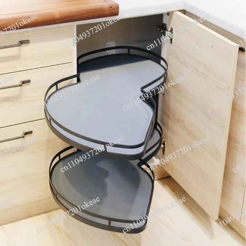 Can be rotated out 180 degrees corner buffer UFO turntable, non-slip pad  bright left