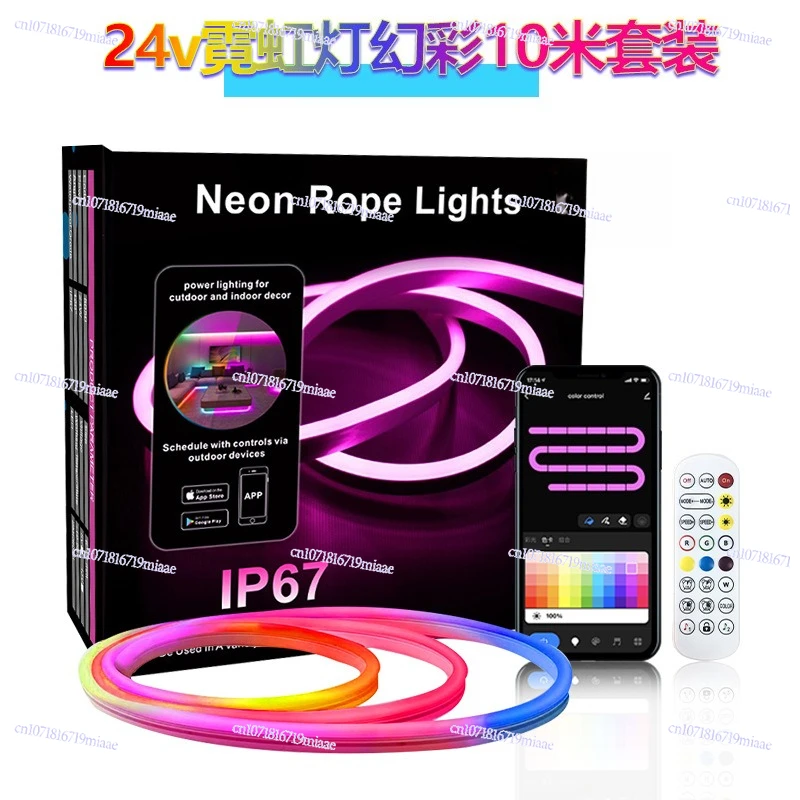Graffiti Wifi Silicone Flexible Symphony Neon Light with Bluetooth Voice-activated Horse Racing Water