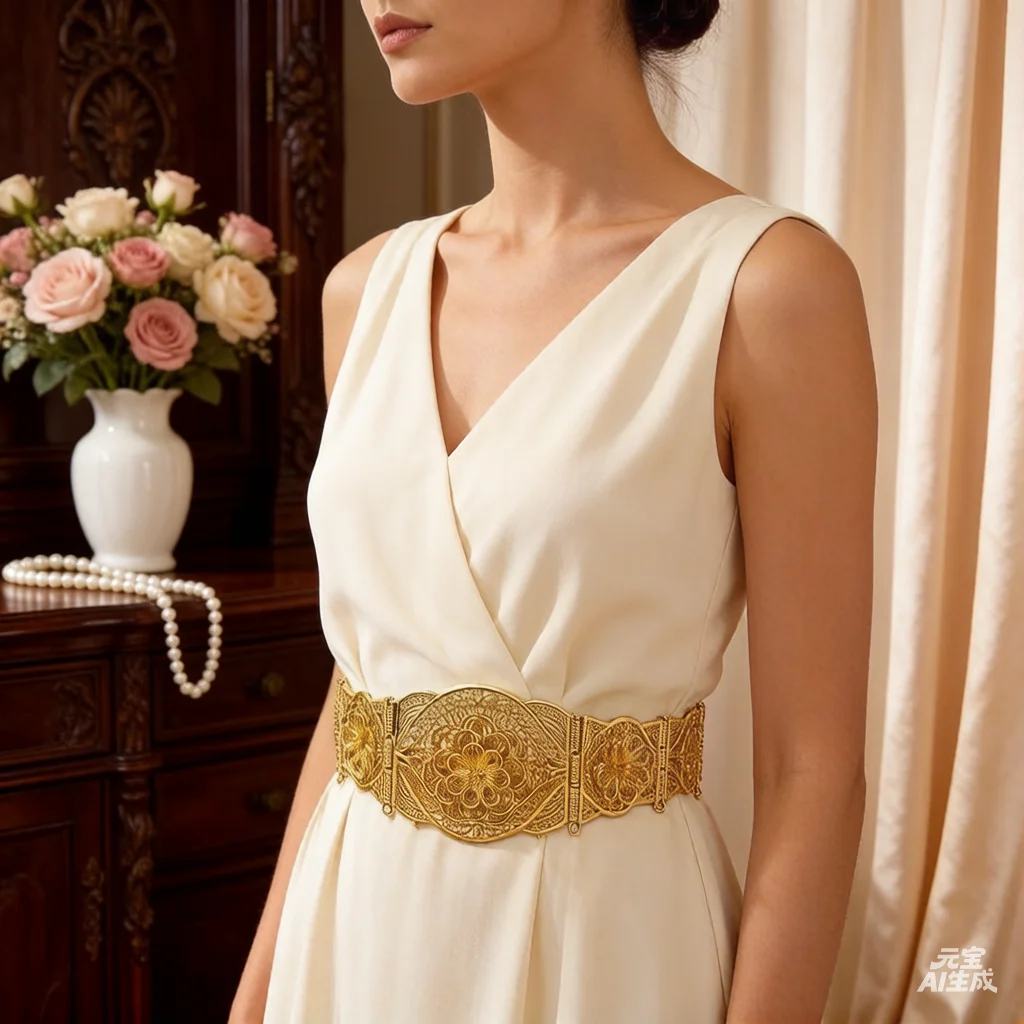 

Luxury Bride Wedding Belt Set With Large Gemstone Robe Moroccan Waist Chain Women's Dress Jewelry