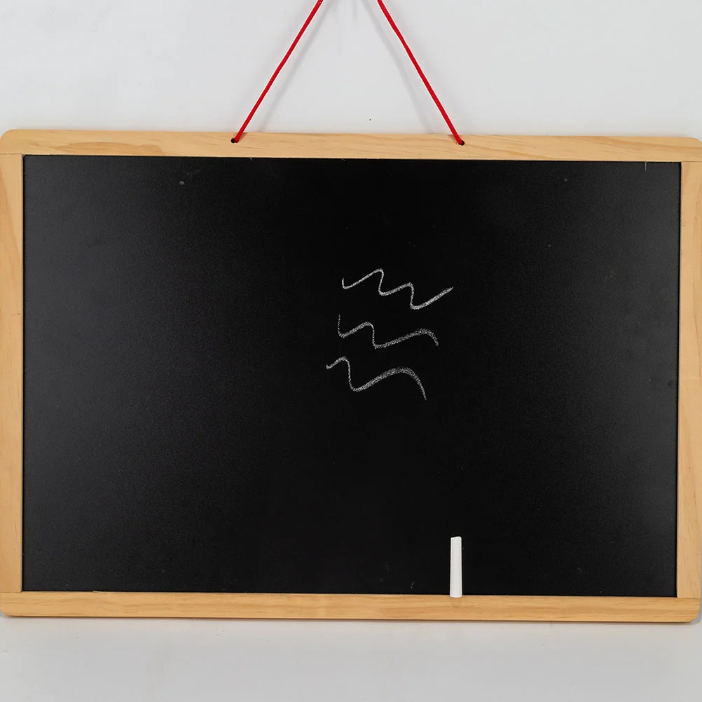 Blackboard Magnetic Whiteboard Wood Hanging Chalkboard Wooden Painting Use Double-sided Small Coffee Shop