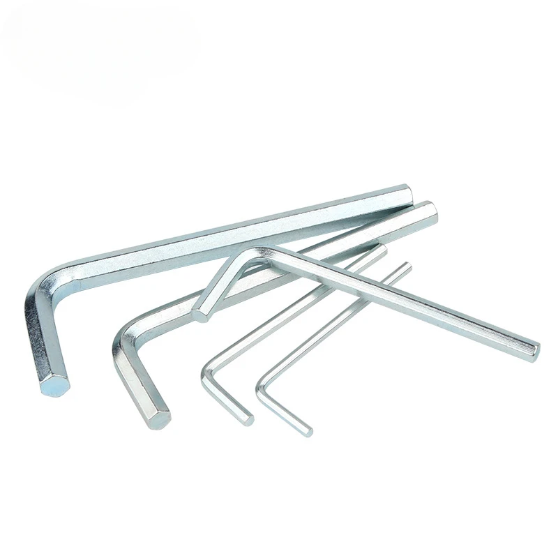 20pcs Galvanized Allen Wrench Cross Allen Wrench Screwdriver L Type Hexagonal Key 2/3/4/5/6/8/10mm