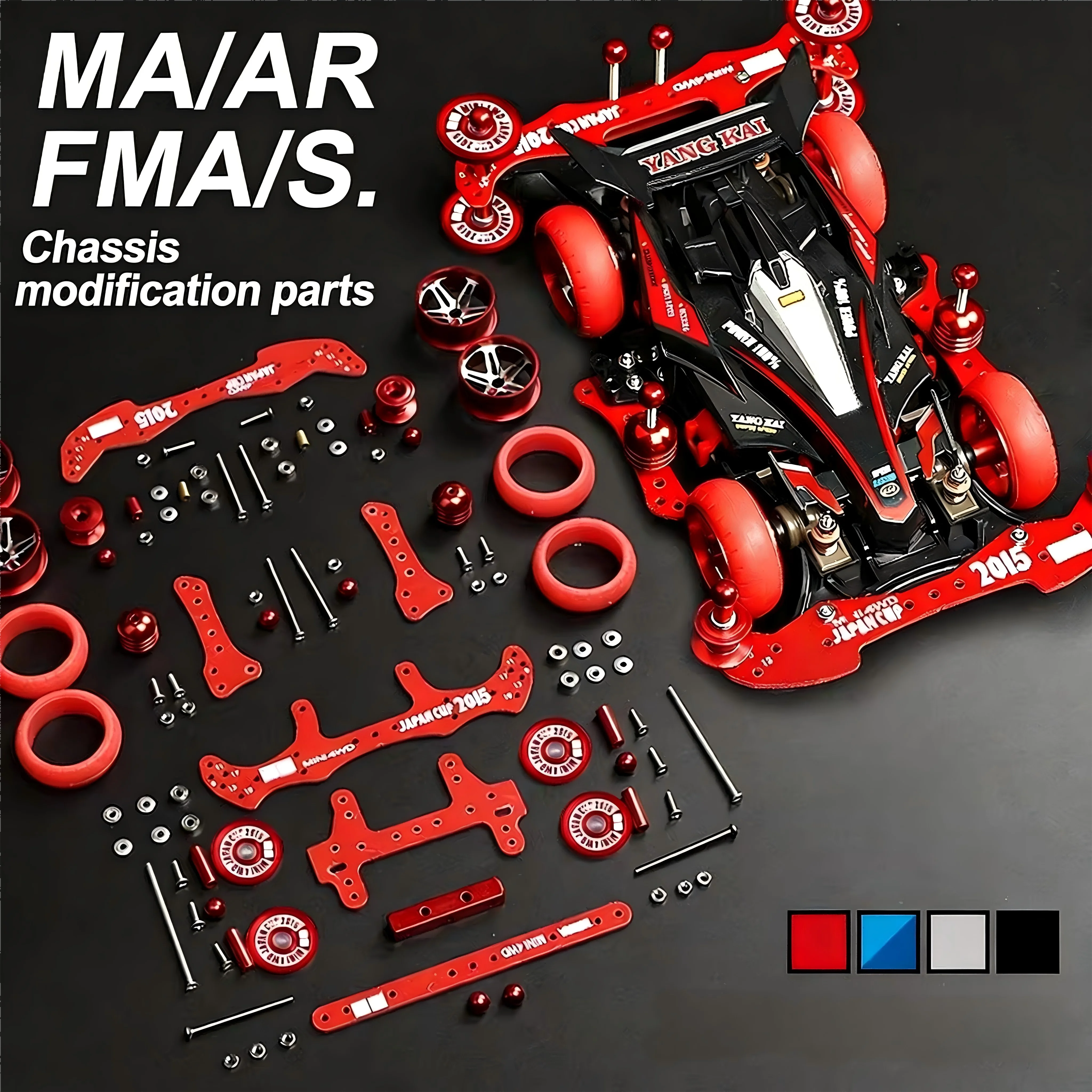 

Комплект для тюнинга MA AR FMA: алюминиевая база, передние и задние детали из стекловолокна, набор для модернизации Mini 4WD, комплект демпферов и стабилизаторов