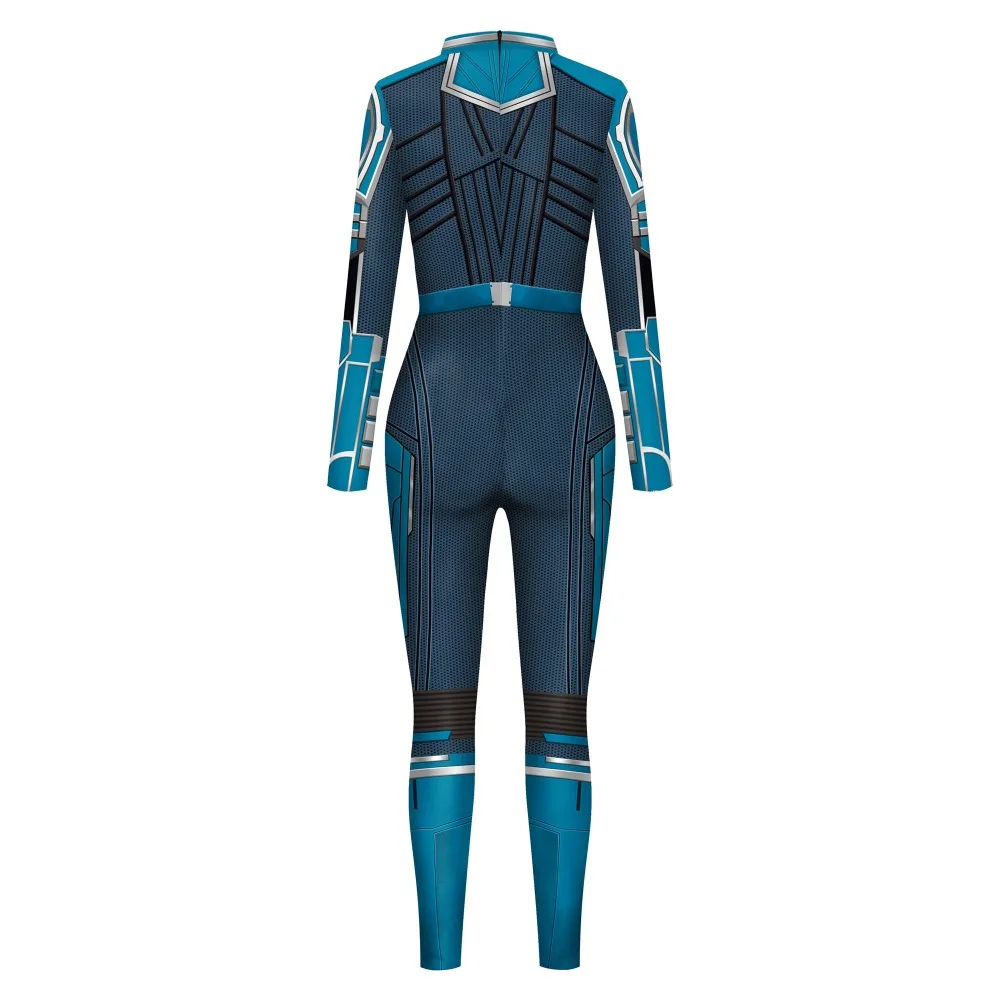 Halloween Cos Role Stage Clothing New War Clothes Printed Bodysuit Women's Clothing Quirky High Elastic Tight Jumpsuit