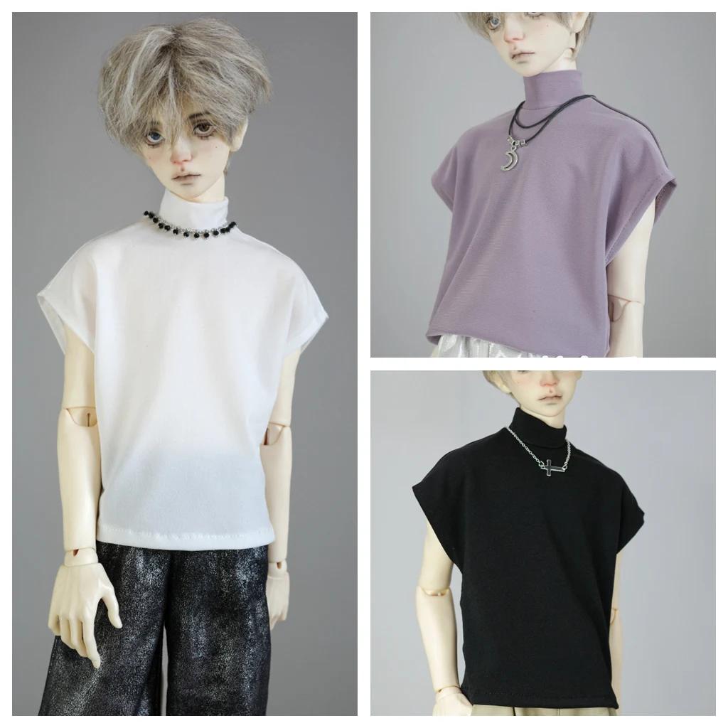 1/4 1/3 Scale BJD Clothes Loose Short Sleeved Undershirt Tops For BJD/SD MSD SD13 POPO68 SSDF ID75 Uncle Doll Accessories C2124