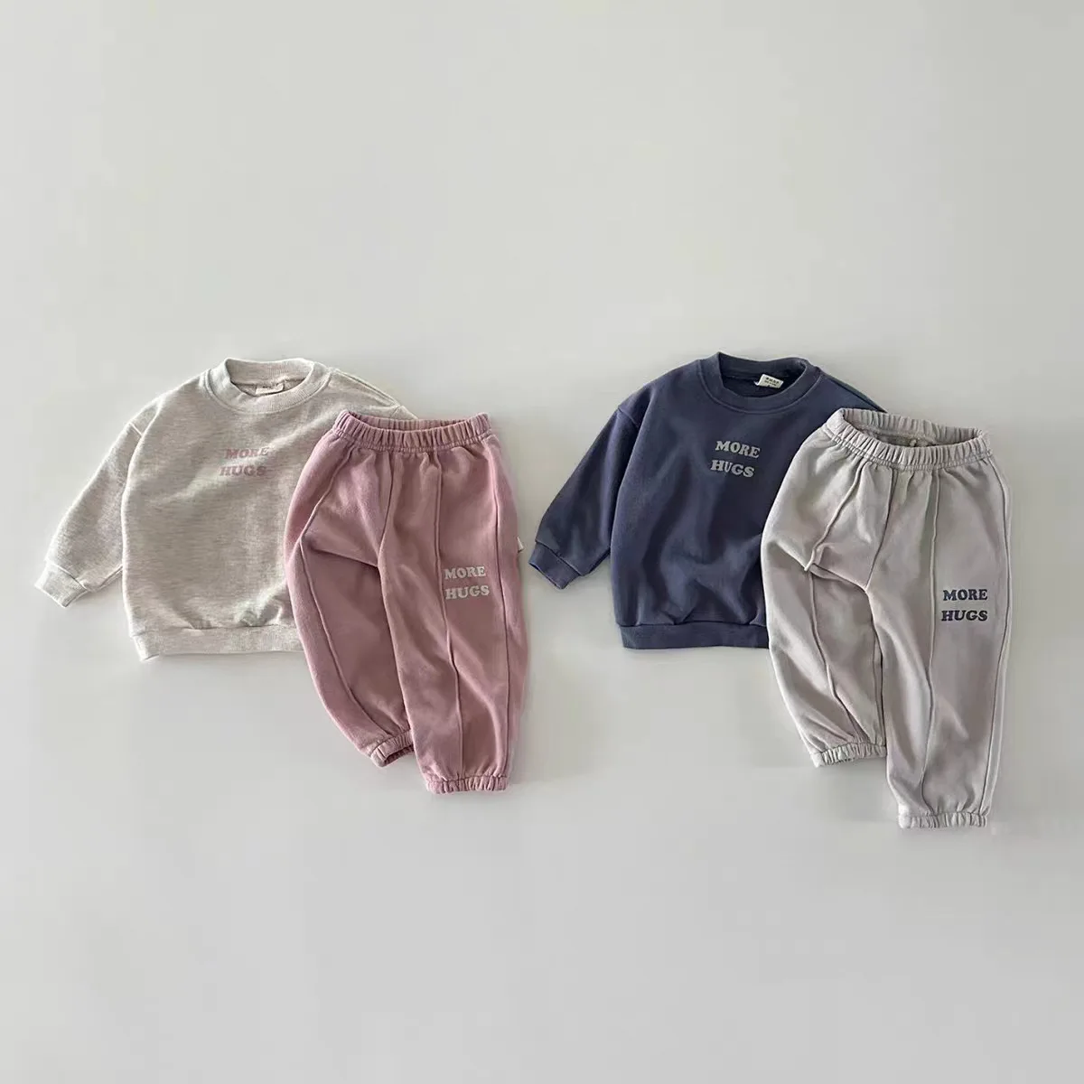 

2025 Autumn New Baby Long Sleeve Clothes Set Infant Boy Girl Letter Sweatshirt + Sweatpants 2pcs Suit Toddler Casual Outfits