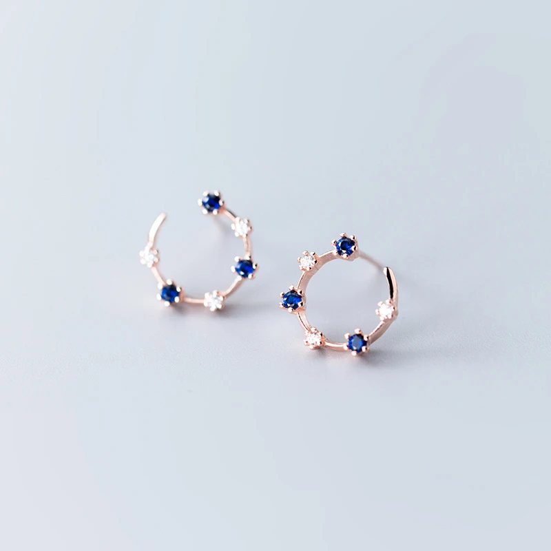 MODIAN moda ślub zaręczyny Ear Pin dla kobiet 925 Sterling Silver Radiant cyrkon c-kształt kolorowe Stud Earrng Fine Jewelry — zdjęcie 6