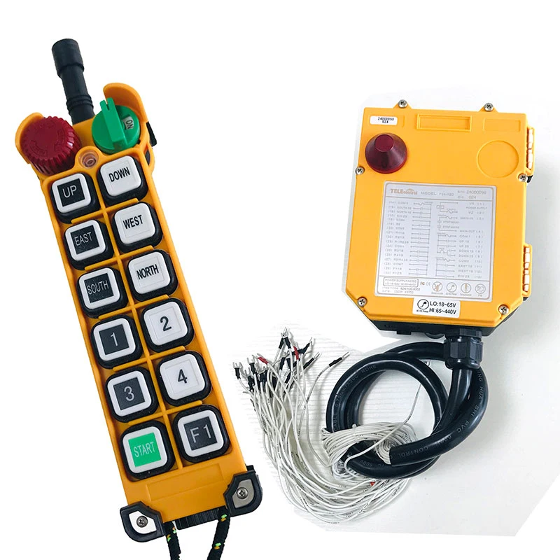 

F24-12D Электрическая лебедка Беспроводной радиокран Грузовик Пульт дистанционного управления Передатчик и приемник Пульт дистанционного управления Двойная скорость