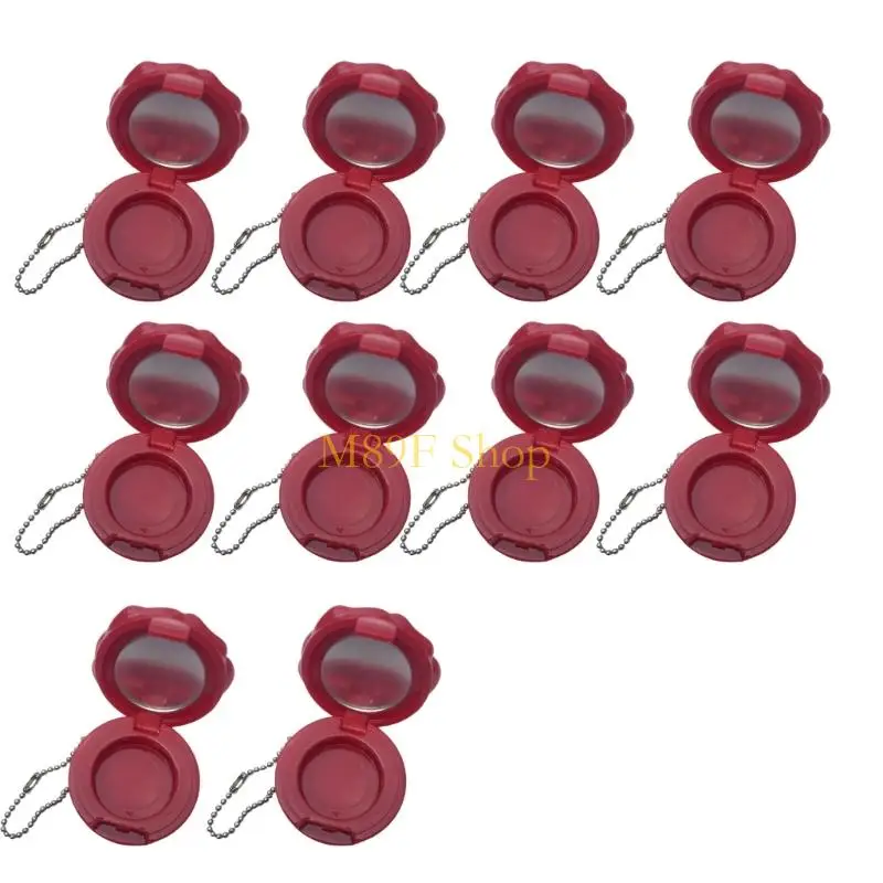 M89F Travel Friendly Rose Lipstick Organisatoren met spiegel 10 -stcs cosmetische fles