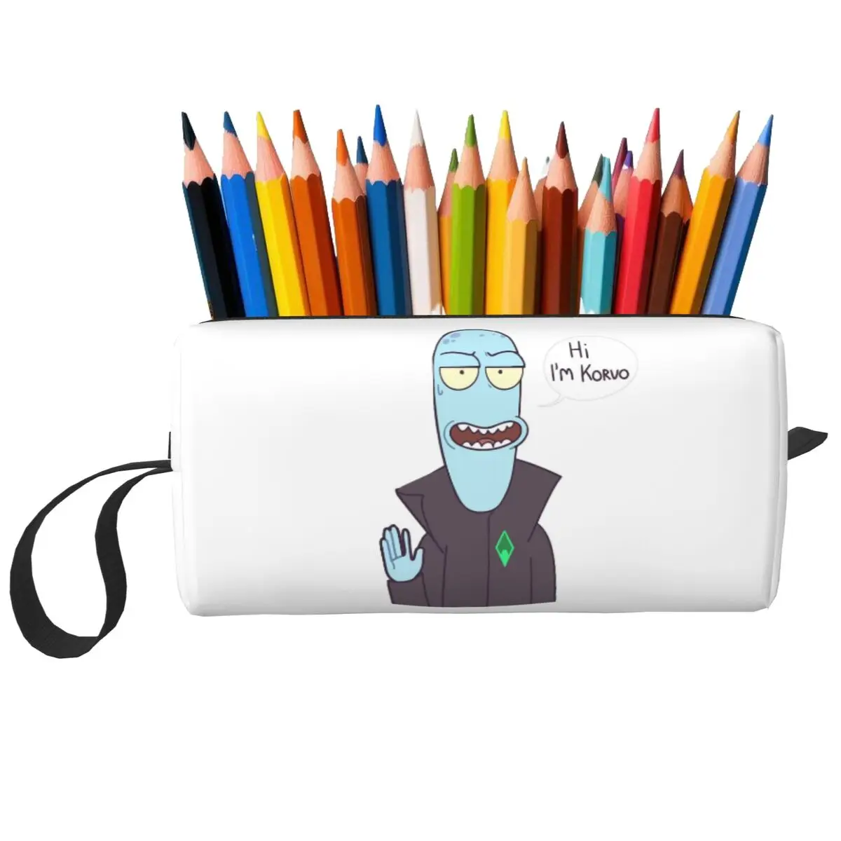 Cartoon Solar Opposites Funny Korvo Pencil Case for Boy Girl Pen Box Pencil Bag Stationery Supplies Women Organizer Pouch