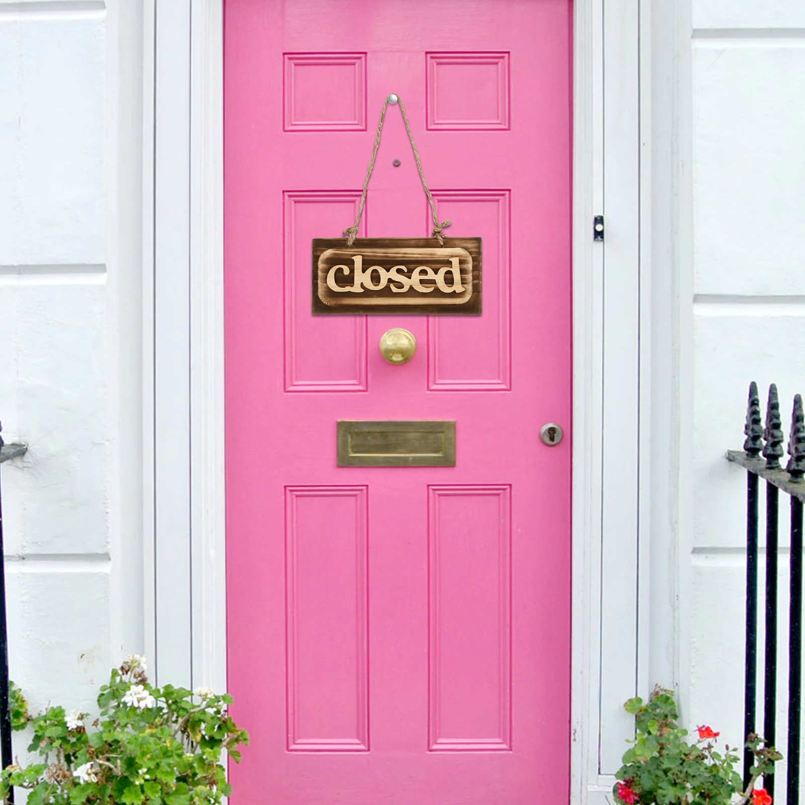 

2Pcs Door Sign Open Closed Wooden Hanging Retro Welcome Sign for Shop Bar Cafe Restaurant Store Handmade Sewing Crafts