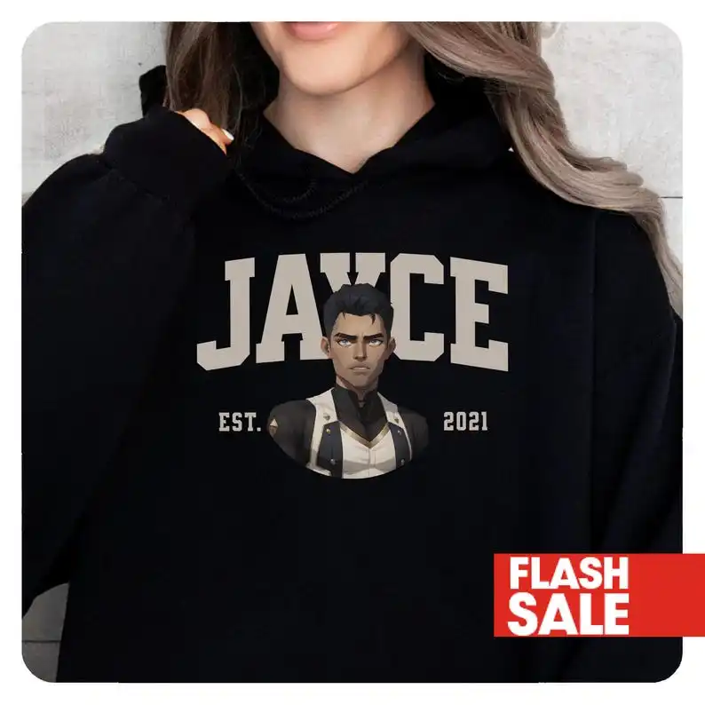 Jayce Arcane Hooded Sweatshirt, Unisex Hoodie,  Gamer Gift, Main Gaming Apparel, Arcane Jayce