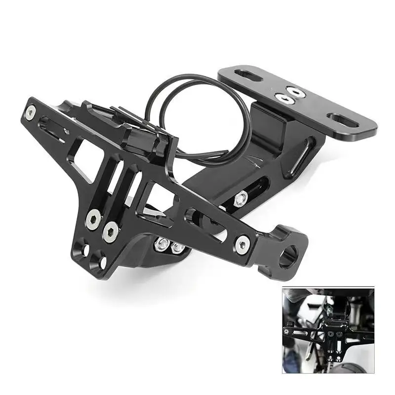 Motorcycle Universal Rear License Plate Mount Holder Adjustable License Holder Number Plate Holder for Honda Trx 450 Ax-1 Cr125