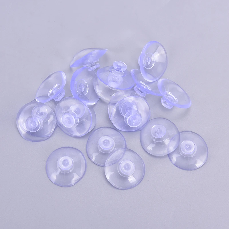 20PCS Household Blue Transparent Vacuum Cup Suction Cups For Pad Pasting 20mm Bathroom Mushroom Head Space-saving