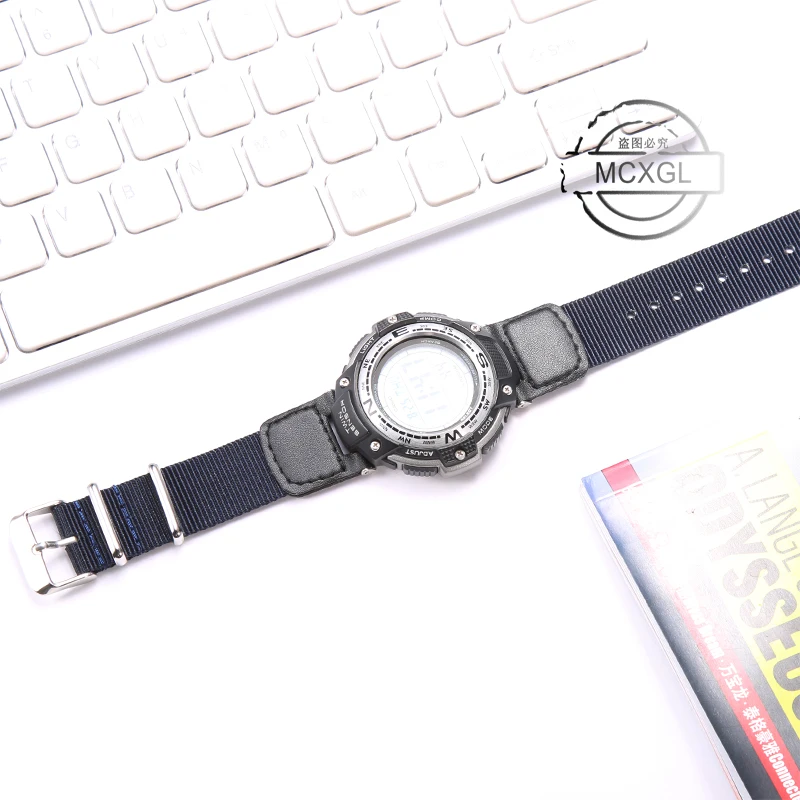 Nylon Leather Strap For Casio SGW-100 SGW-200 GW-3000B GW-3500B Replacement Pathfinder PAS410 band Men\'s Sport Watch Accessorie