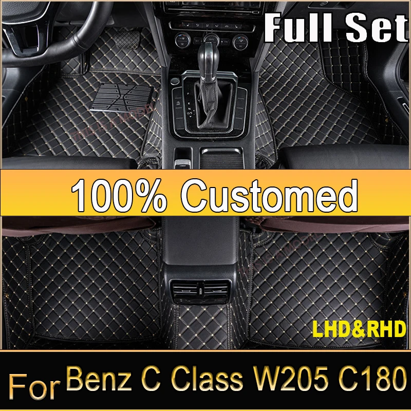 Car Floor Mats For Mercedes Benz C Class W205 C180 200 220 250 260 300 350 400 450 2014-15 2016 2017 2018 2019 2020 Accessories