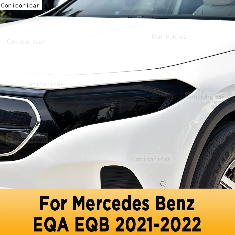 

For Mercedes Benz EQA EQB 2021 2022 Car Exterior Headlight Anti-scratch Front Lamp Tint TPU Protective Film Repair Accessories