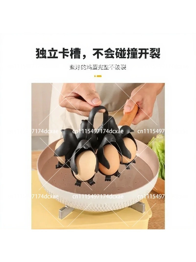 6-Slot Egg Holder for Fridge & Countertop, BPA-Free Heat Resistant Kitchen Storage Tray for Boiled Eggs