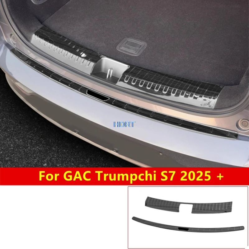 

For GAC Trumpchi S7 2025 + Car Style Door Sill Threshold Scuff Welcome Pedal Rear Trunk Guard Cover Tail Boot Plate Accessories
