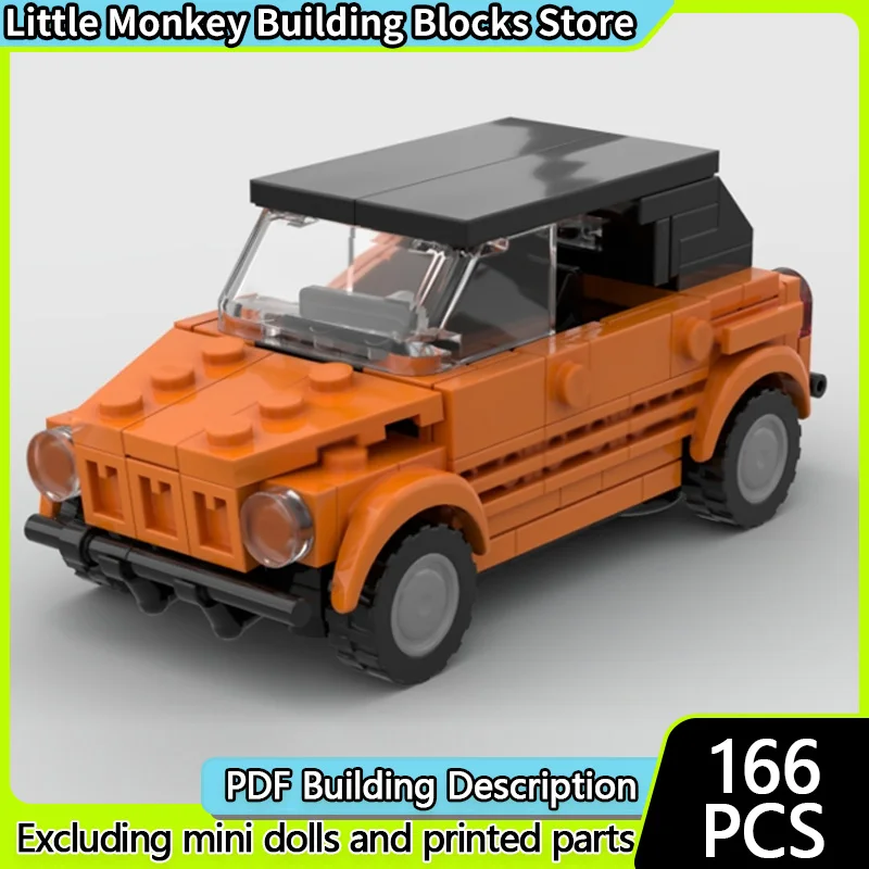 

Модель скоростного гоночного автомобиля MOC, строительные кирпичи, внедорожник, модульная технология, детские праздничные подарки, сборка игрушек, костюм