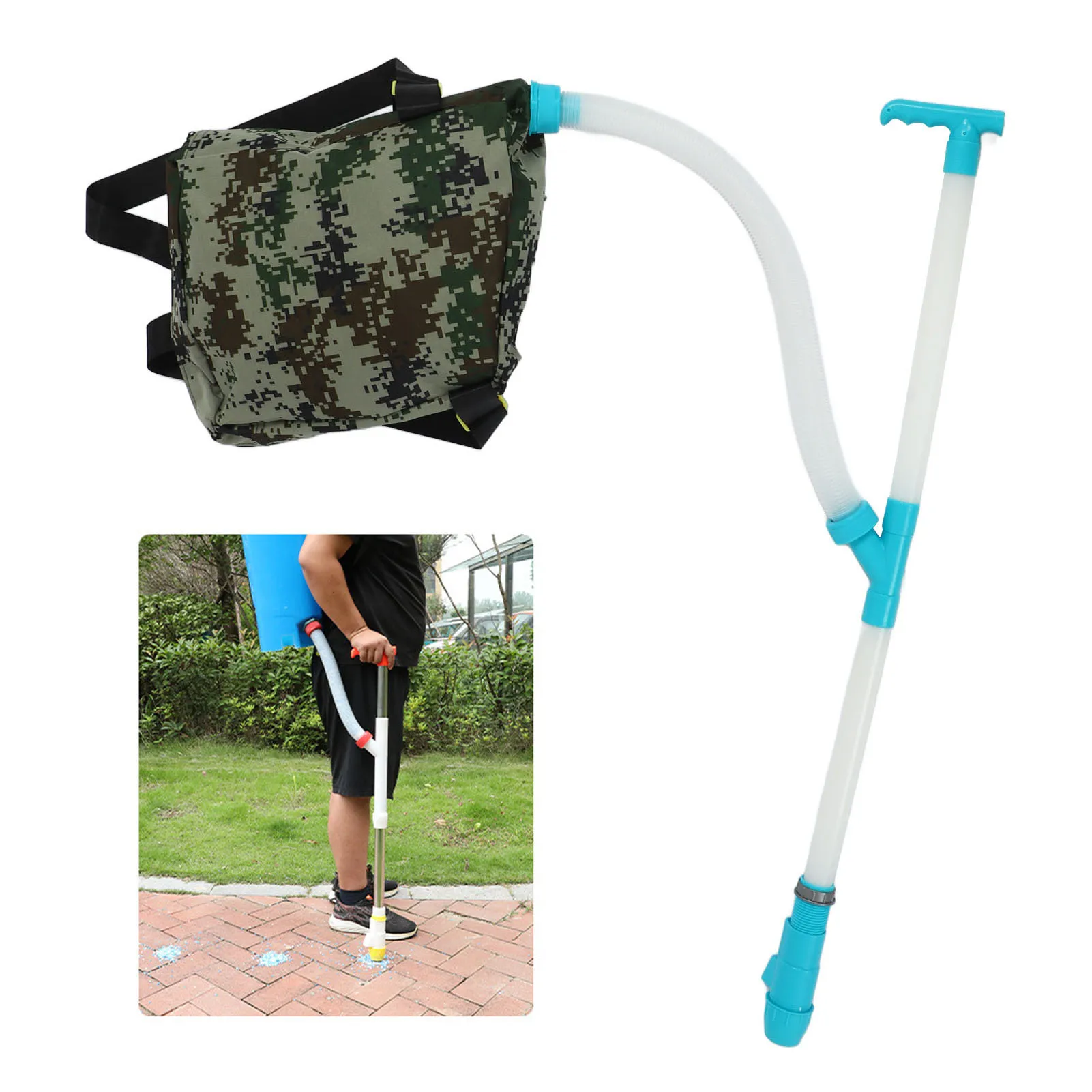 Adjustable Shoulder Strap Sprayer Kit - 15L Large Capacity, 94PSI Max Pressure & 6 Nozzles for Crop Fertilizer Spreader