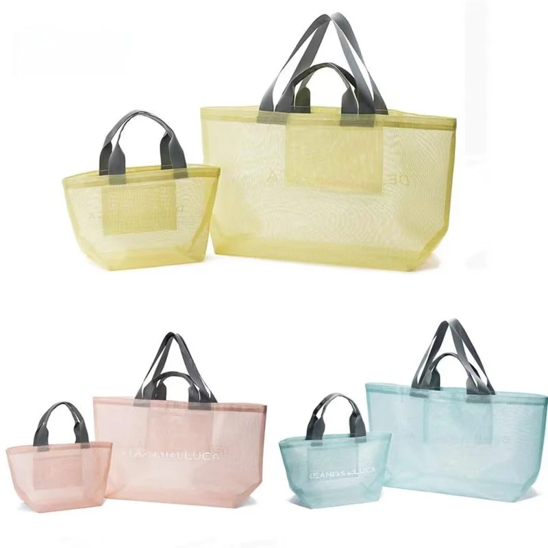 

Большая пляжная дорожная сумка Capaci, сетчатая сумка для мамы, повседневная простая сумка-тоут с открытой верхней застежкой