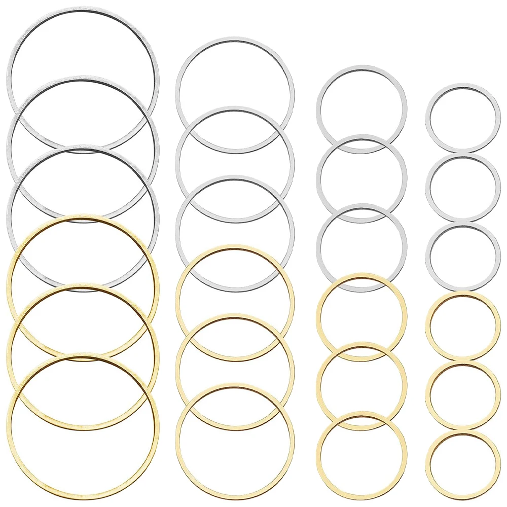 20pcs Stainless Steel Earrings Beading Hoop Circle Round Earring Finding Open Bezel Pendant Frame for Jewelry Making DIY Earring
